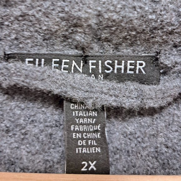 Eileen Fisher Wool Ombré Open-Front Cardigan Size 2X - Picture 11 of 12
